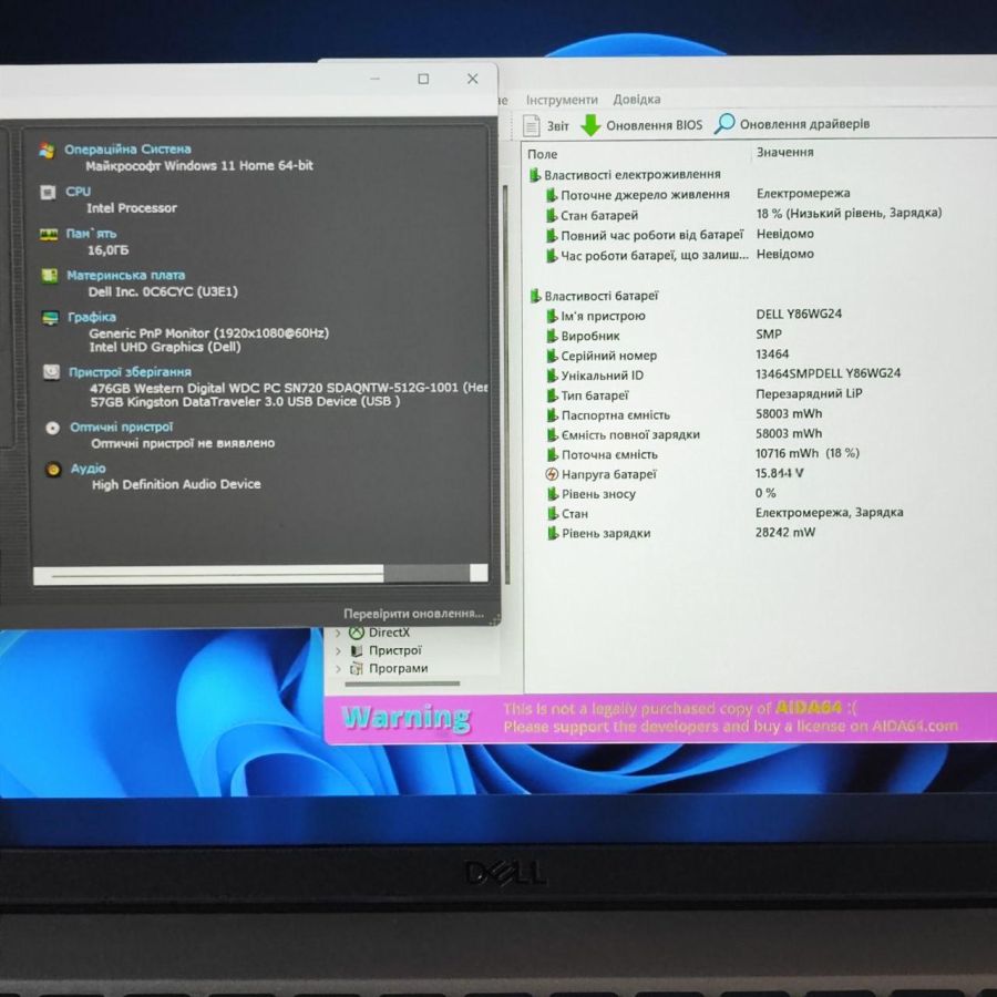 Ноутбук Б/В Dell Latitude 5520, Intel Core i5-1235U, DDR4 16 GB, SSD 512GB, 15.6" Full HD [ProductHub SKU Dell84]