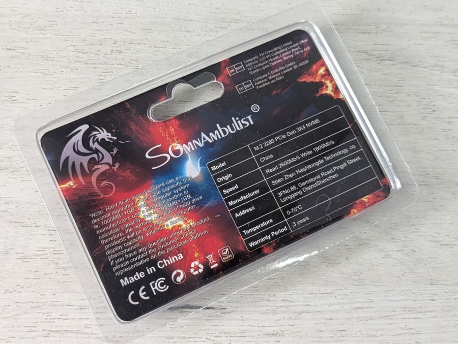 Б/В NVME SSD M.2 Pcle Gen 3x4 SomnAmbulist 256 Gb [ProductHub SKU Gen 3x4]