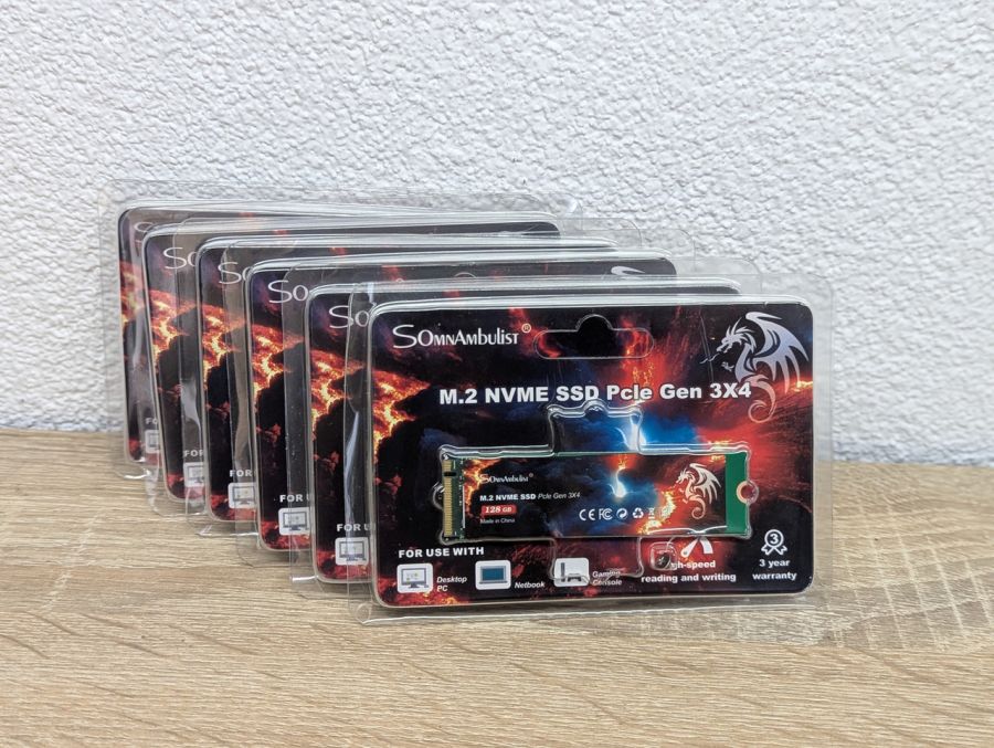 NVME SSD M.2 Pcle Gen 3x4 SomnAmbulist 128 Gb Б/В