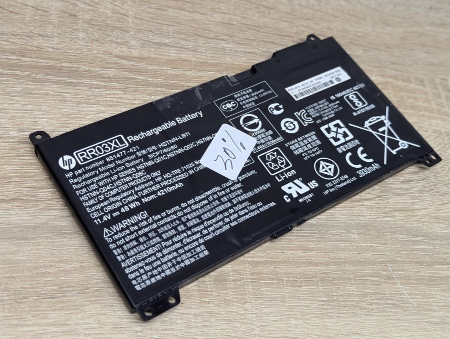 Б/В Оригінальна акумуляторна батарея HP RRO3XL [ProductHub SKU HP RRO3XL]