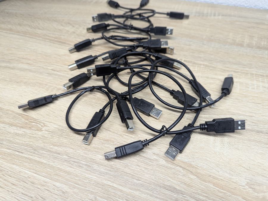 Б/В Кабель для принтера USB А-> USB B з феритами (квадратний) [ProductHub SKU Type A-40]