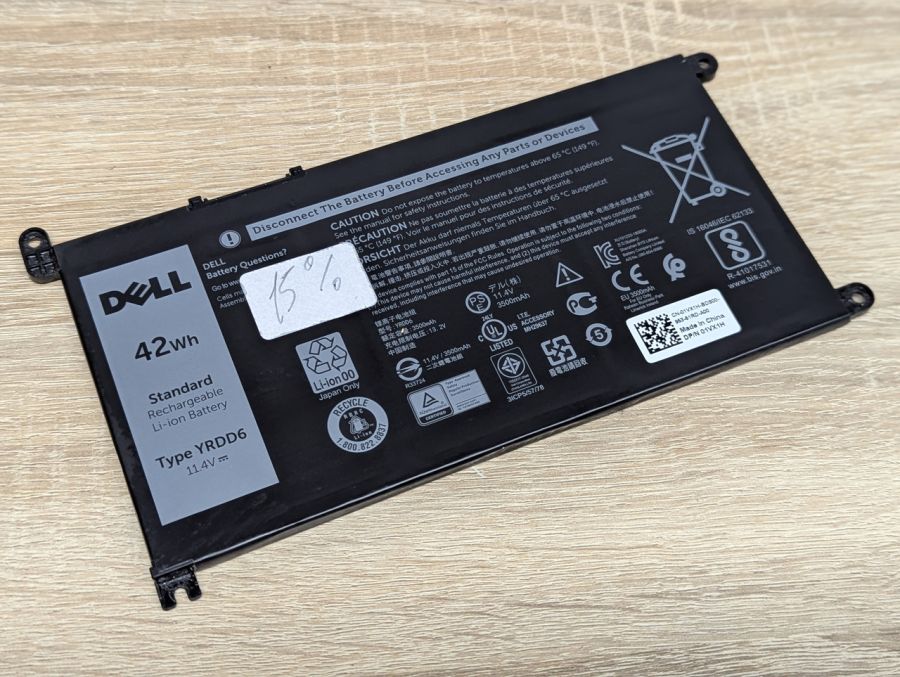 Б/В Оригінальна акумуляторна батарея Dell YRDD6 [ProductHub SKU YRDD6-20]