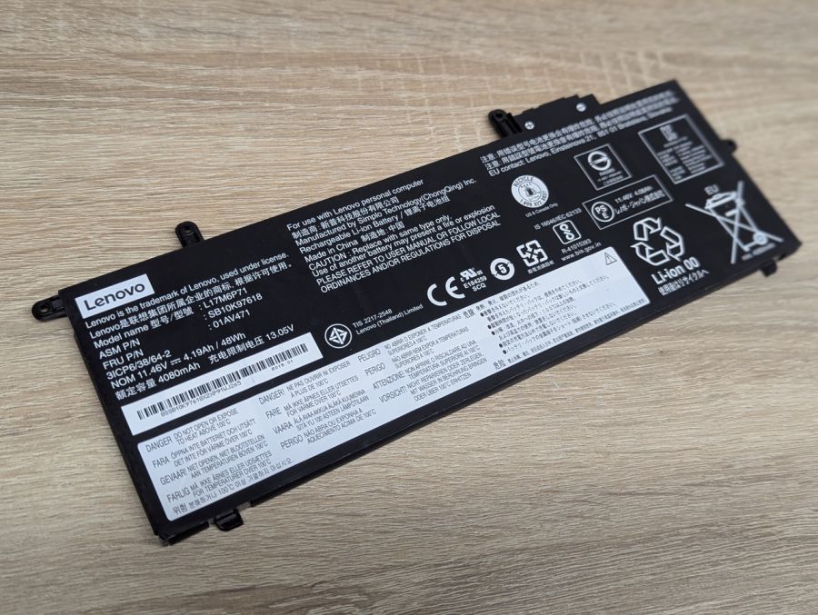 Б/В Оригінальна акумуляторна батарея Lenovo L17M6P71 (01AV471) [ProductHub SKU P71-20]