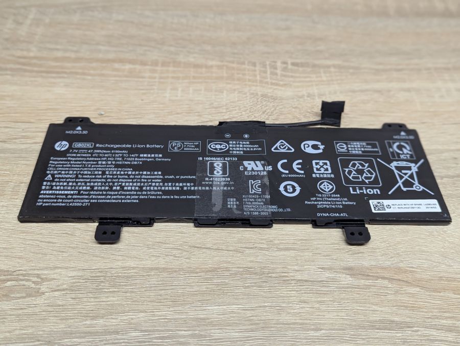 Б/В Оригінальна акумуляторна батарея HP GB02XL [ProductHub SKU GB02XL]