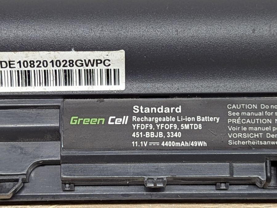 Б/В Акумуляторна батарея Green Cell (Dell) YFDF9 (YFOF9) [ProductHub SKU GrC-YFDF9]