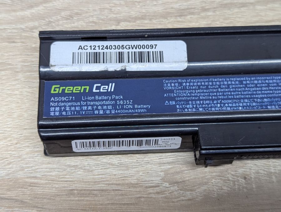 Б/В Акумуляторна батарея Green Cell AS09C71 [ProductHub SKU AS09C71]