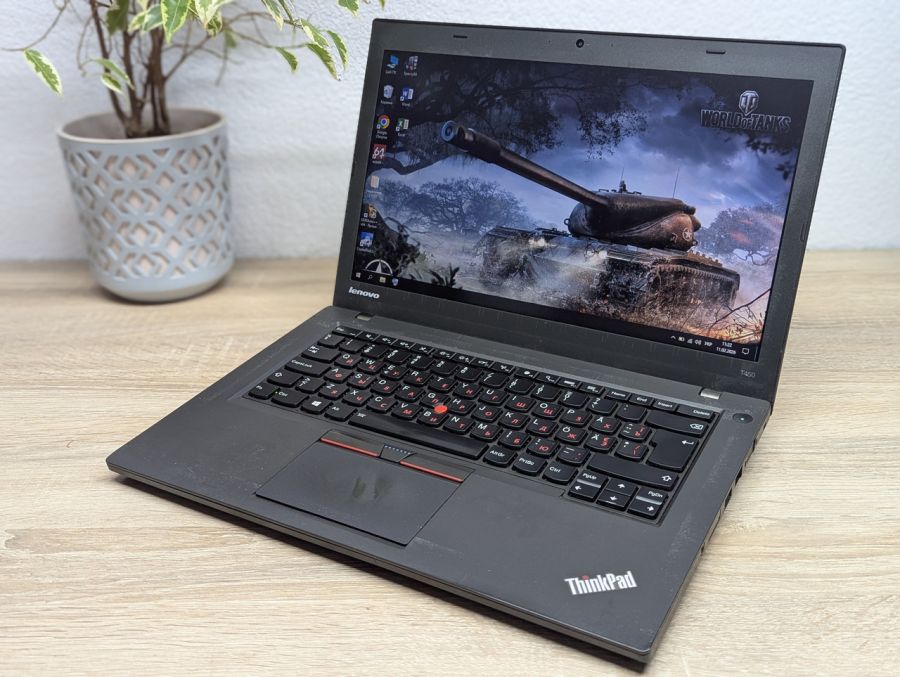 Уцінка! Ноутбук Б/В Lenovo ThinkPad T450, Intel Core i5-5300U, DDR3 8 GB, SSD 128GB, 14" HD [ProductHub SKU L433]