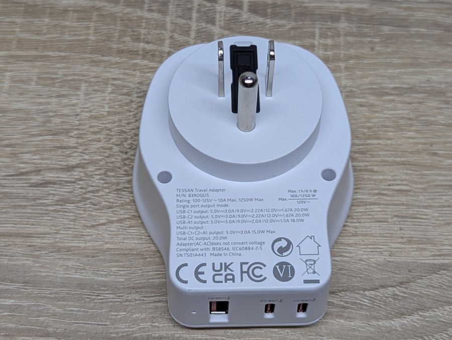 Новий Дорожній адаптер TESSAN 839DQUS [ProductHub SKU 839DQUS(2)]