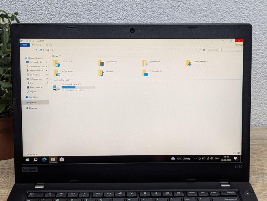 Ноутбук Б/В Lenovo ThinkPad L480, Intel Core i5-8250U, DDR4 8GB, SSD 128GB, 14" Full HD [ProductHub SKU L491]