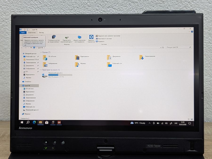 Ноутбук Б/В Lenovo X230 Tablet, Intel Core i5-3320M, DDR3 8GB, SSD 128GB, 12.5" HD Сенсор