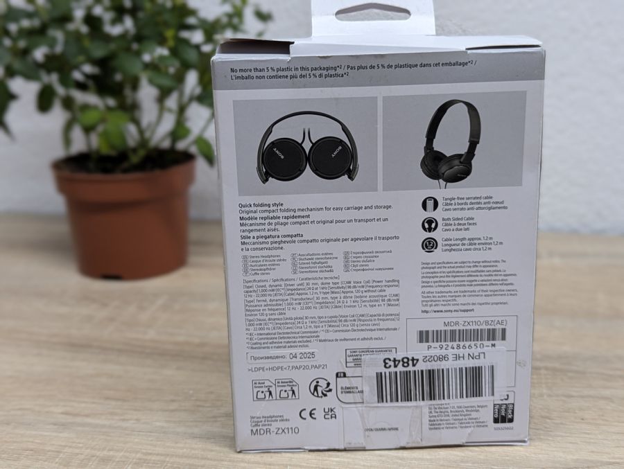 Новий Дротові навушники Sony MDR-ZX110 [ProductHub SKU ZX110(8)]