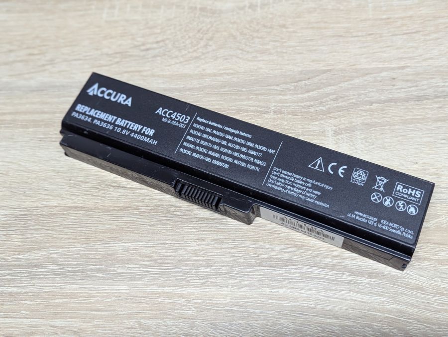 Б/В Акумуляторна батарея Accura ACC4503, PA3634U-1BAS,PA3635U-1BAM [ProductHub SKU ACC4503]