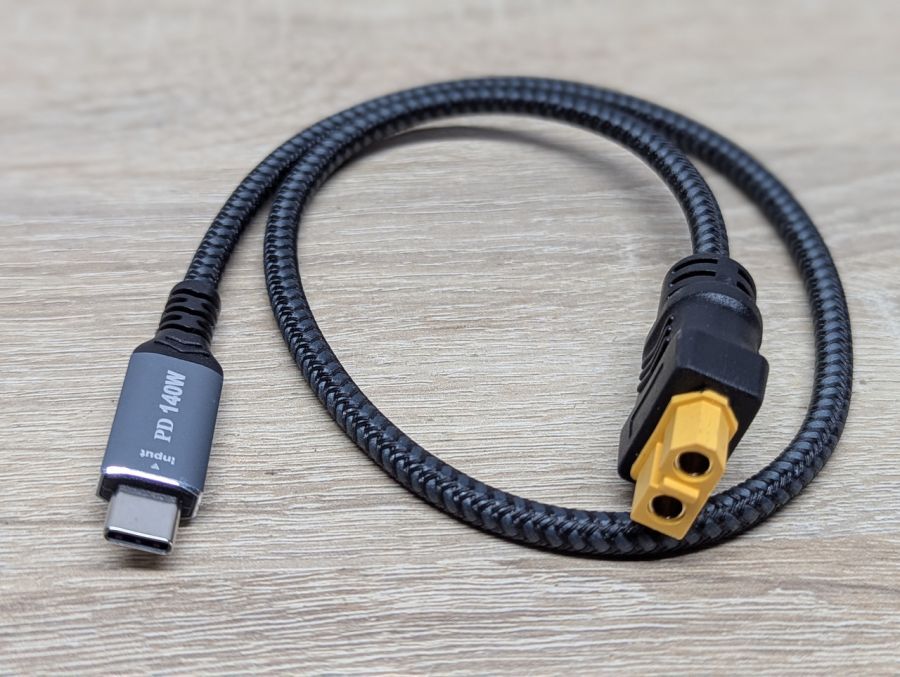 Новий Кабель-адаптер USB-C до XT60 PD до 140 Вт [ProductHub SKU XT60(13)]