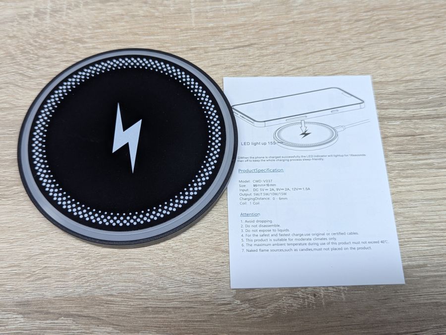 Новий Бездротовий зарядний пристрій CWD-V037 15 Вт [ProductHub SKU CWD-V037(16)]