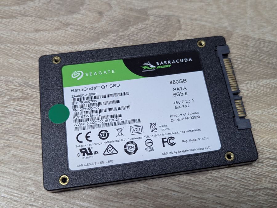 Б/В SSD Seagate BarraCuda Q1 480 ГБ 2.5" [ProductHub SKU Seagate480]