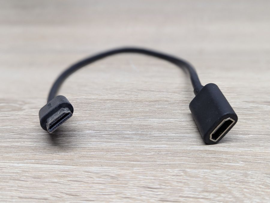 Б/В Кабель-перехідник HDMI штекер-HDMI гніздо [ProductHub SKU HDMI2X]