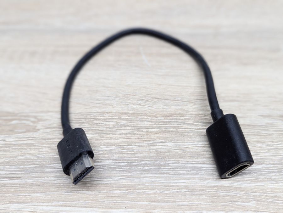 Б/В Кабель-перехідник HDMI штекер-HDMI гніздо [ProductHub SKU HDMI2X]