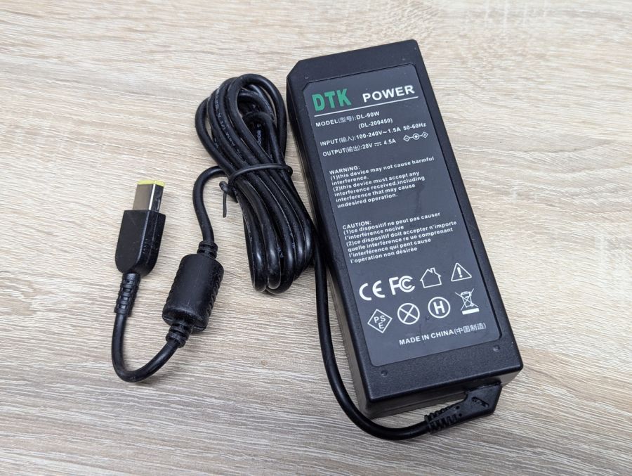 Б/В Блок живлення DTK POWER DL-90W 20V 4.5A Slim Tip [ProductHub SKU DL-90W]