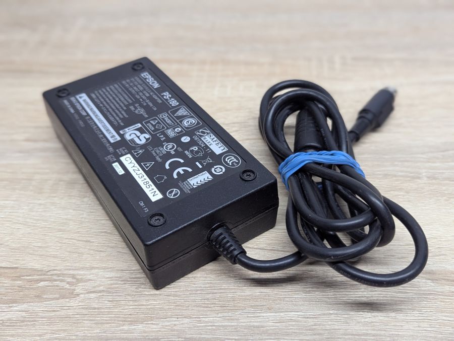 Б/В Блок живлення Epson PS-180 для POS-принтерів 50Вт,+24В, 2.1А,3-pin DIN [ProductHub SKU PS-180]