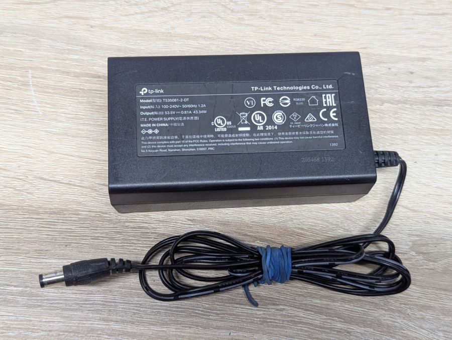 Блок живлення TP-Link TS35081-2-DT,43.34W,53.5V,0.81A,5.5 x 2.1 мм Б/В