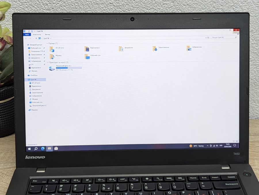 Ноутбук Б/В Lenovo ThinkPad T450, Intel Core i5-5300U, DDR3 8GB, SSD 120GB, 14" HD [ProductHub SKU L614]