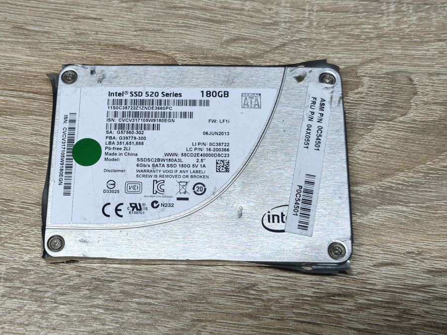 SSD Intel 520 180GB 2.5" Життя 100% Б/В
