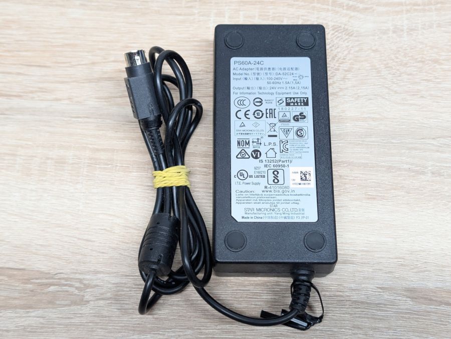 Блок живлення STAR MICRONICS 51.6W 24V 2.15A Mini-DIN 3-pin Б/В [ProductHub SKU DA-52C24]