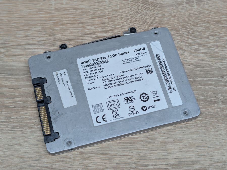 SSD Intel Pro 1500 Series 180Gb 2.5" Життя 99% Б/В [ProductHub SKU 180A4H]