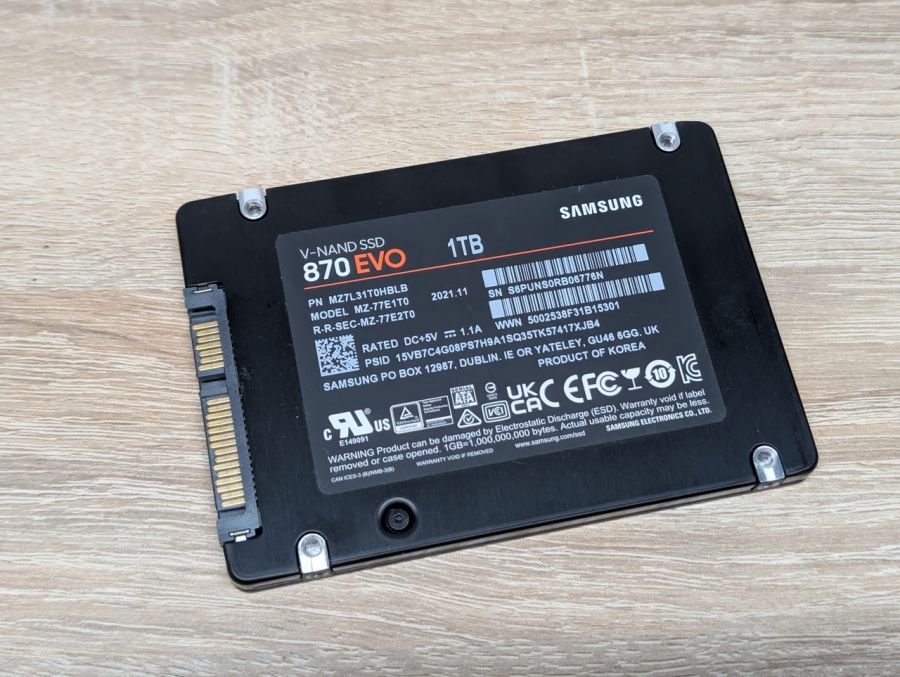 SSD Samsung 870 EVO 1Tb 2.5" Життя 100% Б/В [ProductHub SKU 77E1T0]