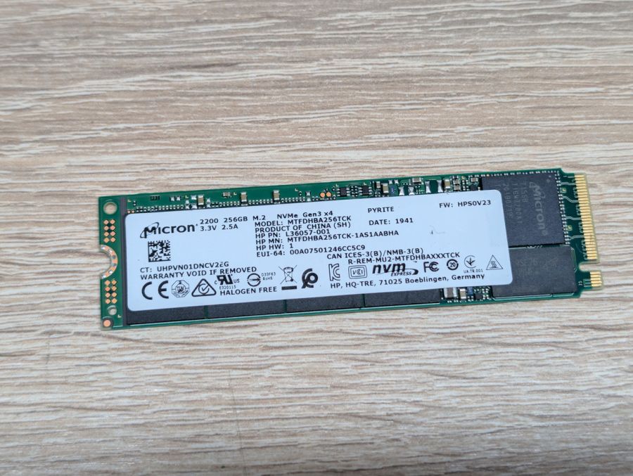 SSD Micron 2200 256GB M.2 NVMe 2280 Життя 100% Б/В