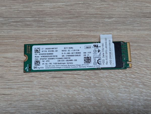 SSD SK hynix BC711 256GB NVMe M.2 2280 Життя 100% Б/В [ProductHub SKU BC711(1)]