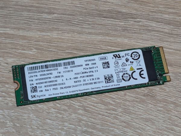 SSD SK hynix PC611 256GB M.2 NVMe 2280 Життя 100% Б/В