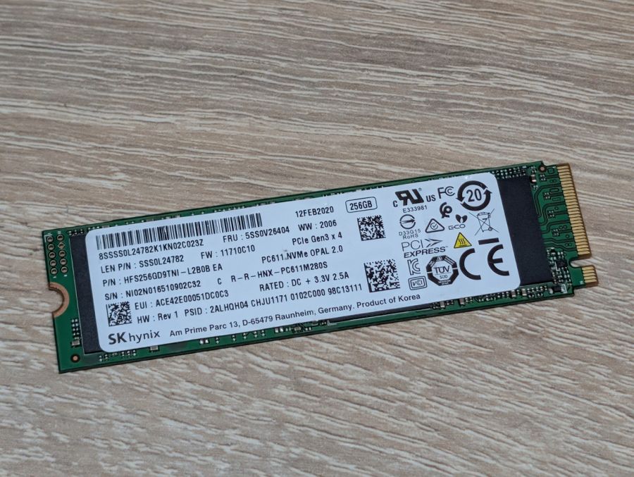 SSD SK hynix PC611 256GB M.2 NVMe 2280 Життя 100% Б/В