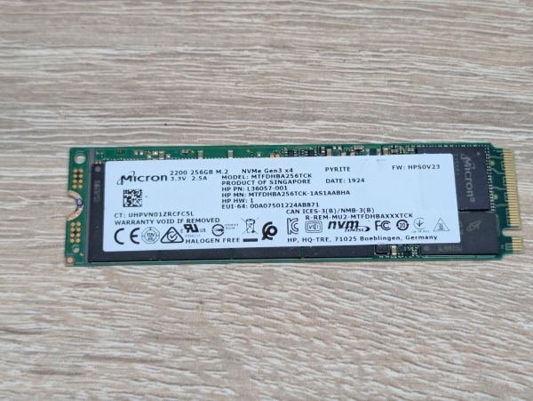 SSD Micron 2200 256GB M.2 NVMe 2280 Життя 99% Б/В