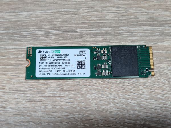 SSD SK hynix BC501 256GB NVMe M.2 2280 Життя 100% Б/В