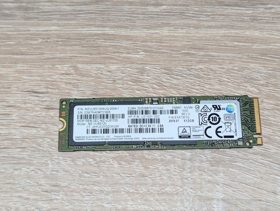 SSD Samsung PM981 512GB NVMe M.2 2280 Життя 100% Б/В [ProductHub SKU PM981(41)]