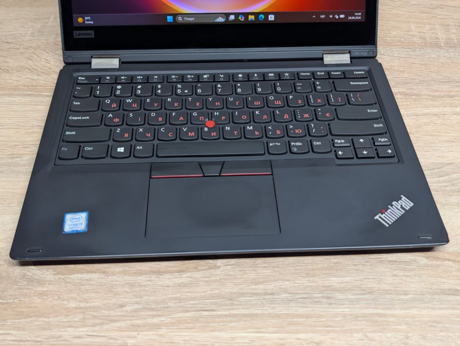 Ноутбук Б/В Lenovo ThinkPad L390 Yoga, Intel Core i5-8265U, DDR4 8GB, SSD 256GB, 13" Full HD Сенсор