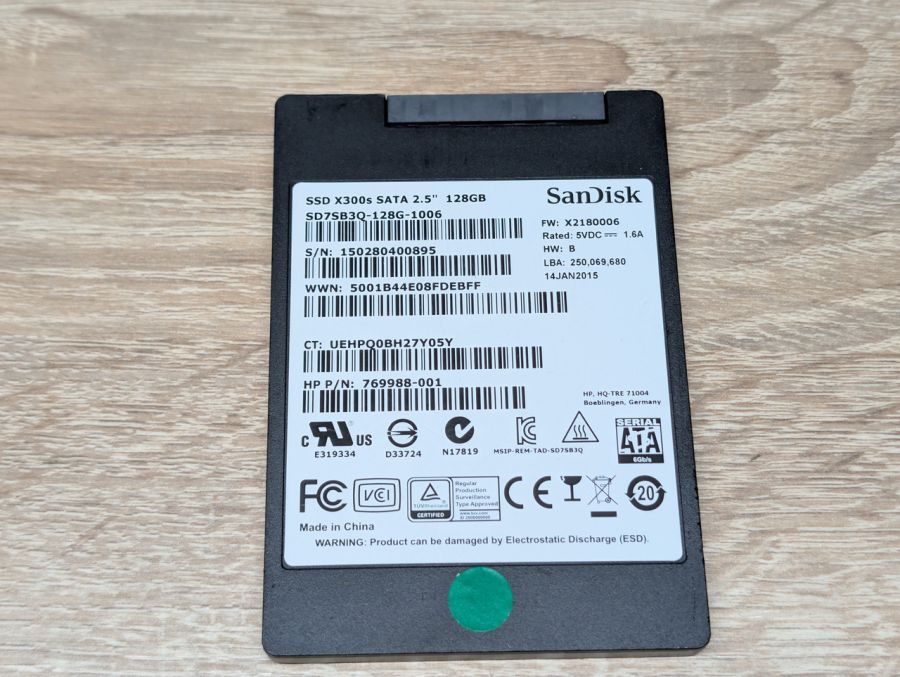 SSD SanDisk X300s 128Gb 2.5" Життя 99% Б/В