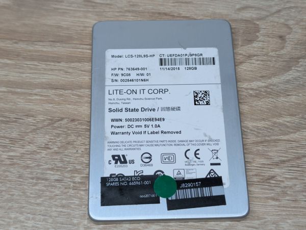 SSD Lite-on LCS-128L9S 128Gb 2.5" Життя 100% Б/В