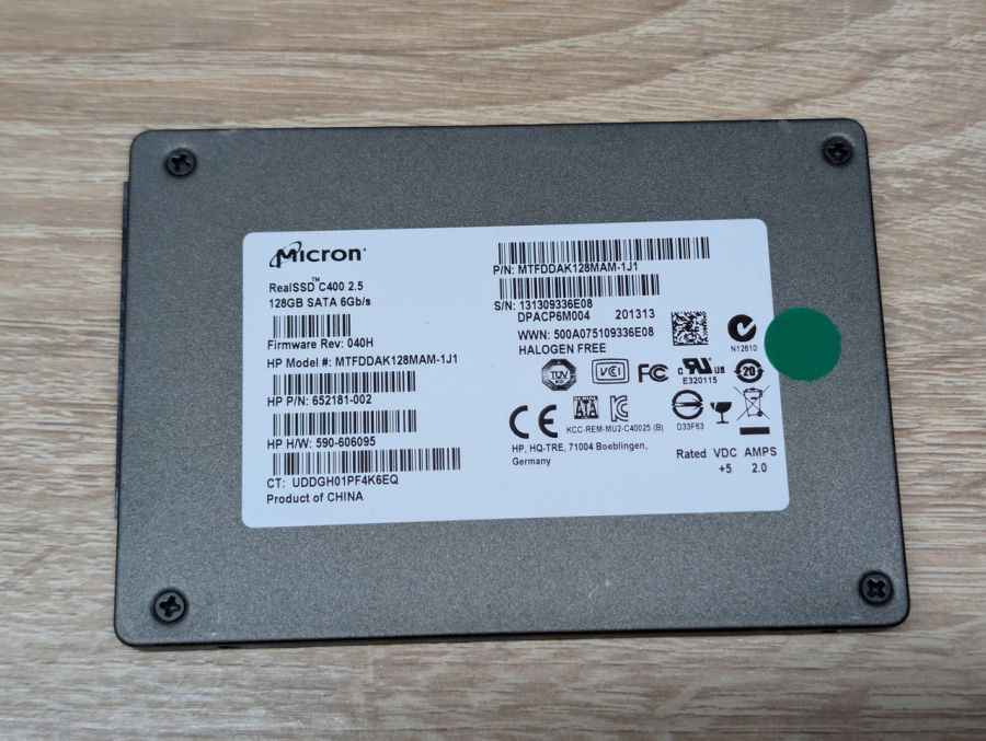 SSD Micron Real C400 128 Gb 2.5" Життя 98% Б/В
