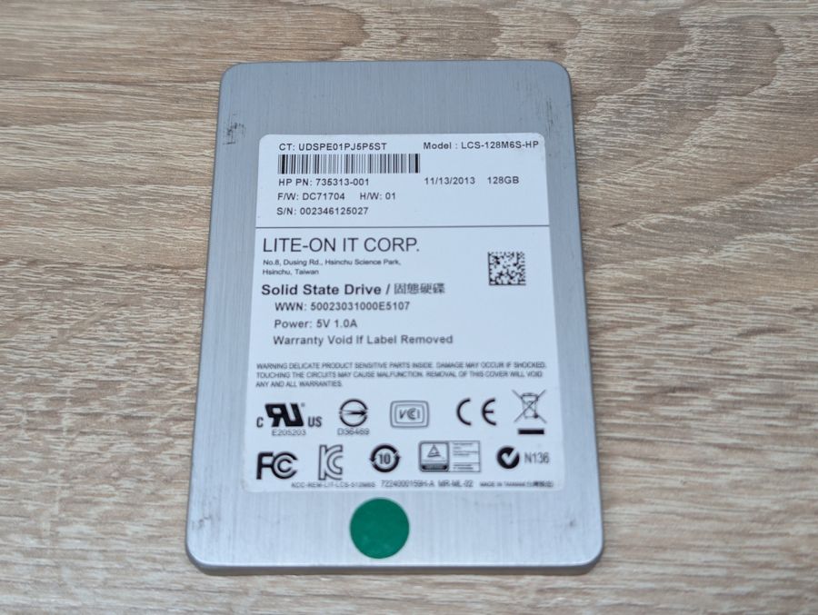 SSD Lite-on LCS-128M6S 128Gb 2.5" Життя 100% Б/В [ProductHub SKU 128M6S(7)]