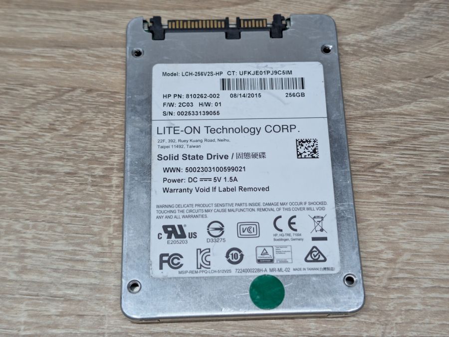 SSD Lite-On Technology 256Gb 2.5" Життя 100% Б/В [ProductHub SKU 256V2S(4)]