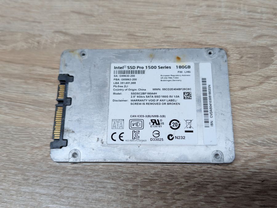 SSD Intel Pro 1500 Series 180Gb 2.5" Життя 99% [ProductHub SKU Intel1500(10)]