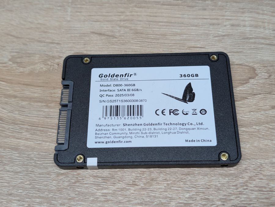 SSD Goldenfir D800 360 Gb 2.5" Життя 100% Б/В [ProductHub SKU D800]