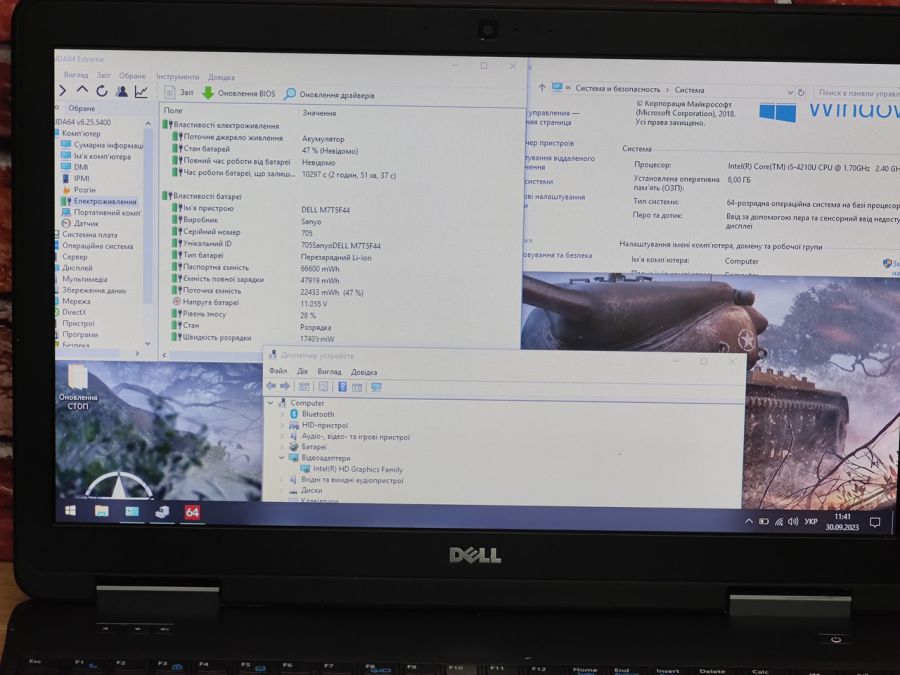 Ноутбук Б/В Dell Latitude E5540, Intel Core i5-4210U, DDR3 8 GB, SSD 128GB, 15.6" HD