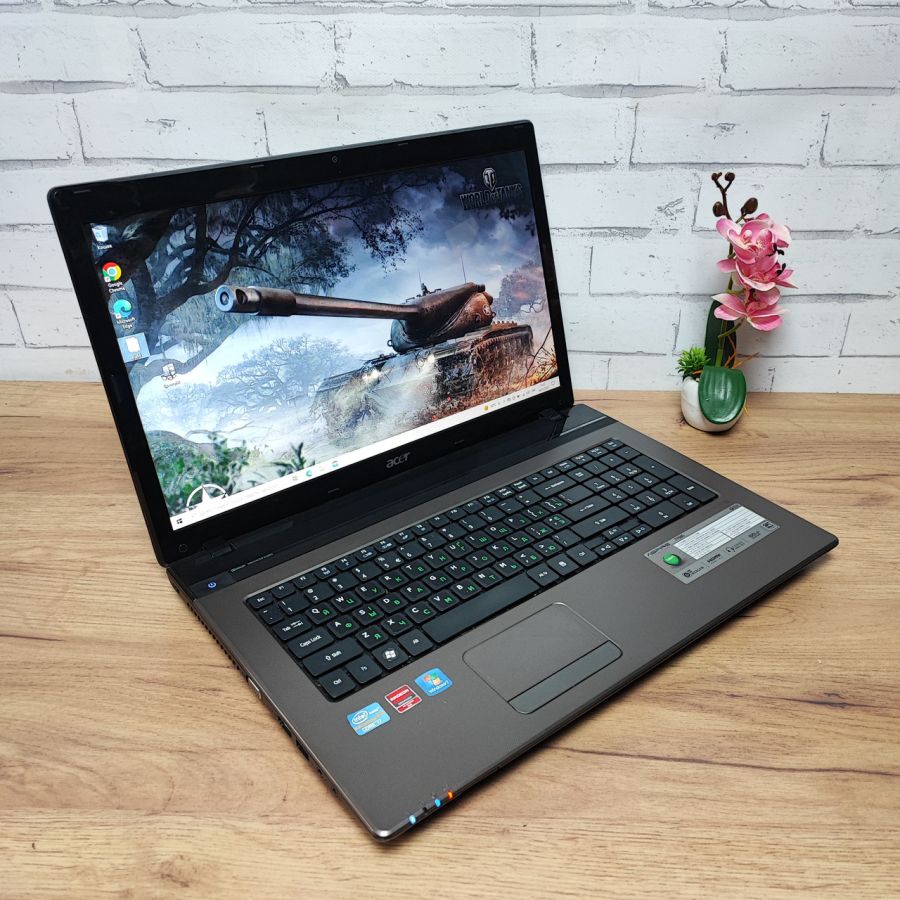 Ноутбук Б/В Acer Aspire 7750G, Intel Core i7-2630QM, DDR3 8 GB, SSD 128GB + HDD 500GB, AMD Radeon 6600 2Gb, 17.3"