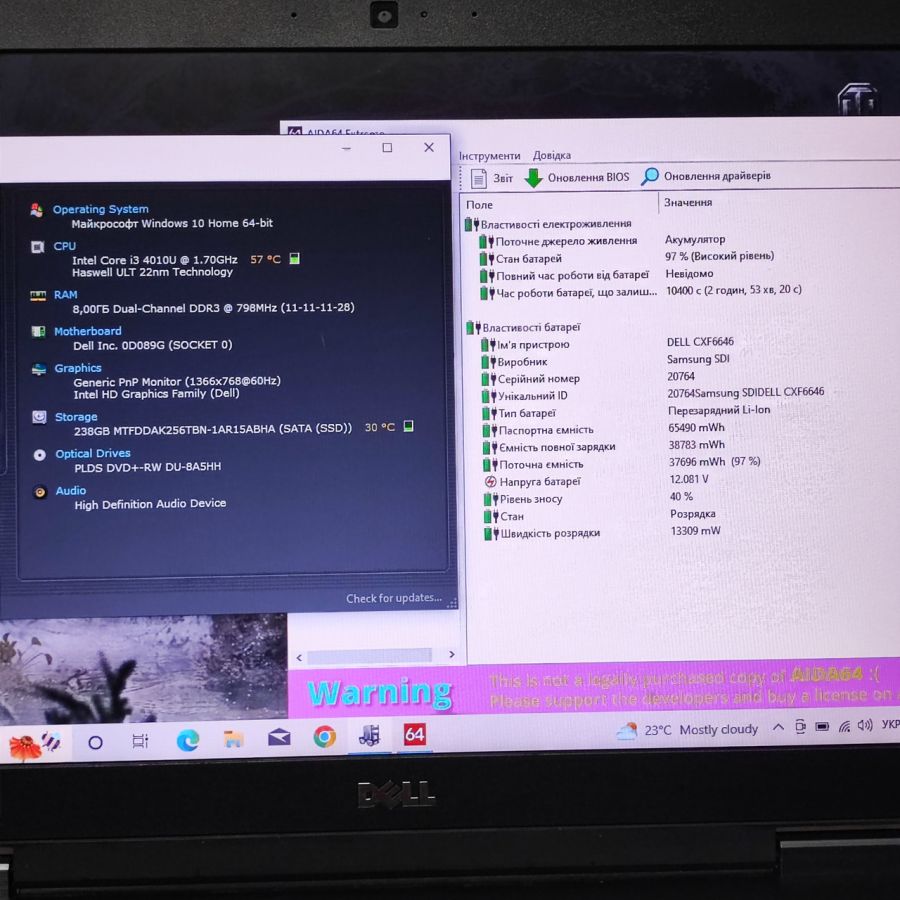Ноутбук Б/В Dell Latitude E5540, Intel Core i3-4010U, DDR3 8 GB, SSD 256GB, 15.6" HD