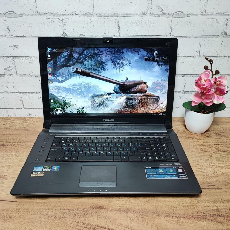 Ноутбук Б/В ASUS N73S, Intel Core i7-2670QM, DDR3 8 GB, SSD 256GB + HDD 320GB, NVIDIA GeForce GT 630M 2Gb, 17" Full HD