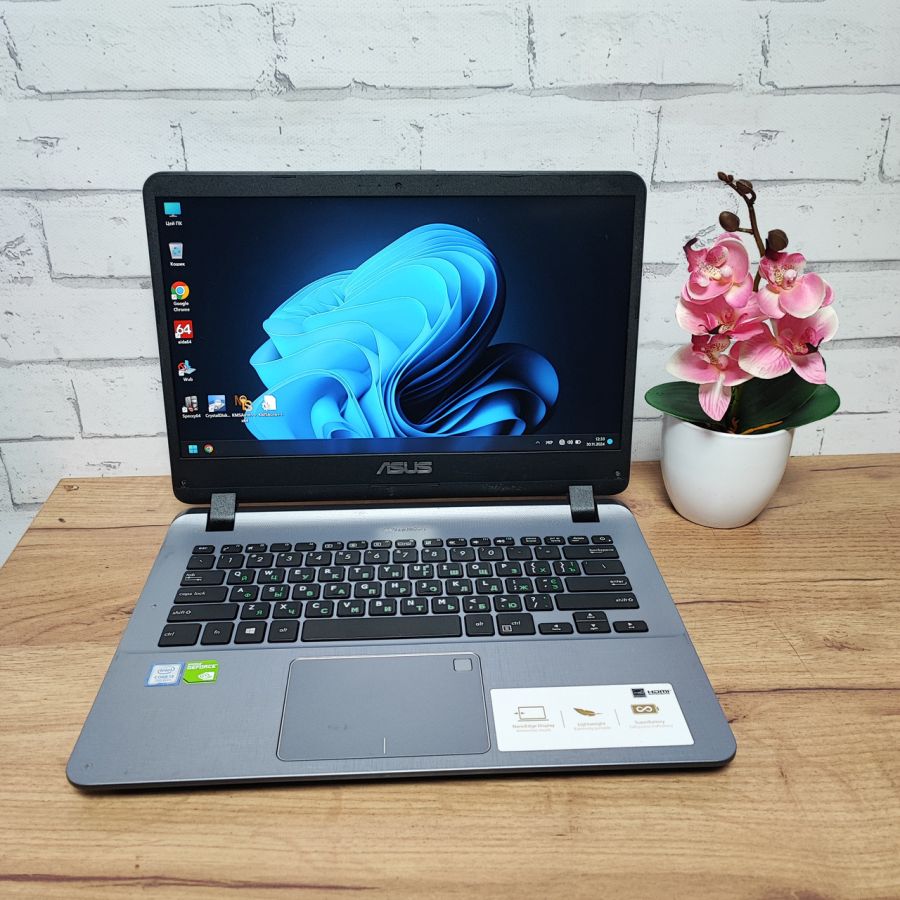 Ноутбук Б/В ASUS A407U, Intel Core i3-7020U, DDR4 16 GB, SSD 256GB, NVIDIA GeForce MX130 2GB, 14" Full HD