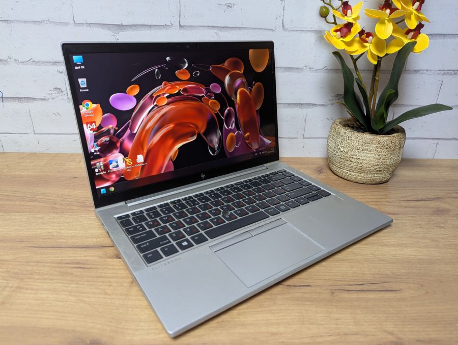 Уцінка! Ноутбук Б/В HP EliteBook 845 G7, AMD Ryzen 5 PRO, DDR4 16 GB, SSD 256GB, AMD Radeon Graphics, 14" Full HD Сенсор